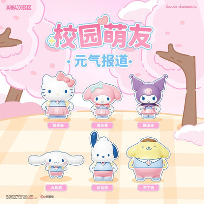Anime Sanrio Figure Blind Box Flower Love Elf Series My Melody Kuromi Cute Assembled Ornaments for Collection Decoration Model