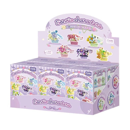 Anime Sanrio Figure Blind Box Flower Love Elf Series My Melody Kuromi Cute Assembled Ornaments for Collection Decoration Model