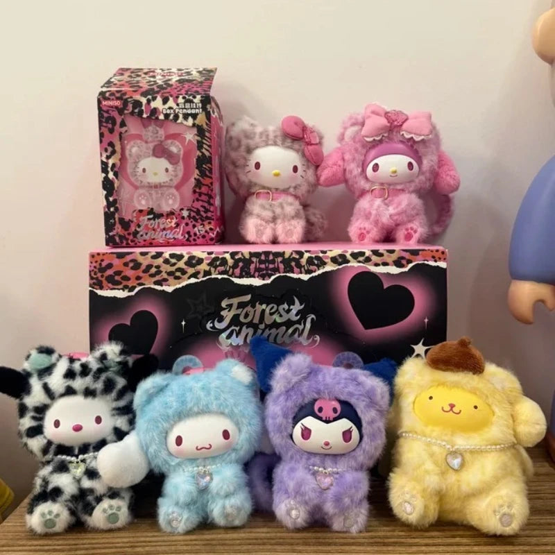 Genuine  Sanrio Forest Animals Series Blind Box Kuromi Melody Kitty Plush Mystery Box Toys Cute Surprise Bag Pendant Gifts