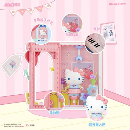 Anime Sanrio Figure Blind Box Flower Love Elf Series My Melody Kuromi Cute Assembled Ornaments for Collection Decoration Model
